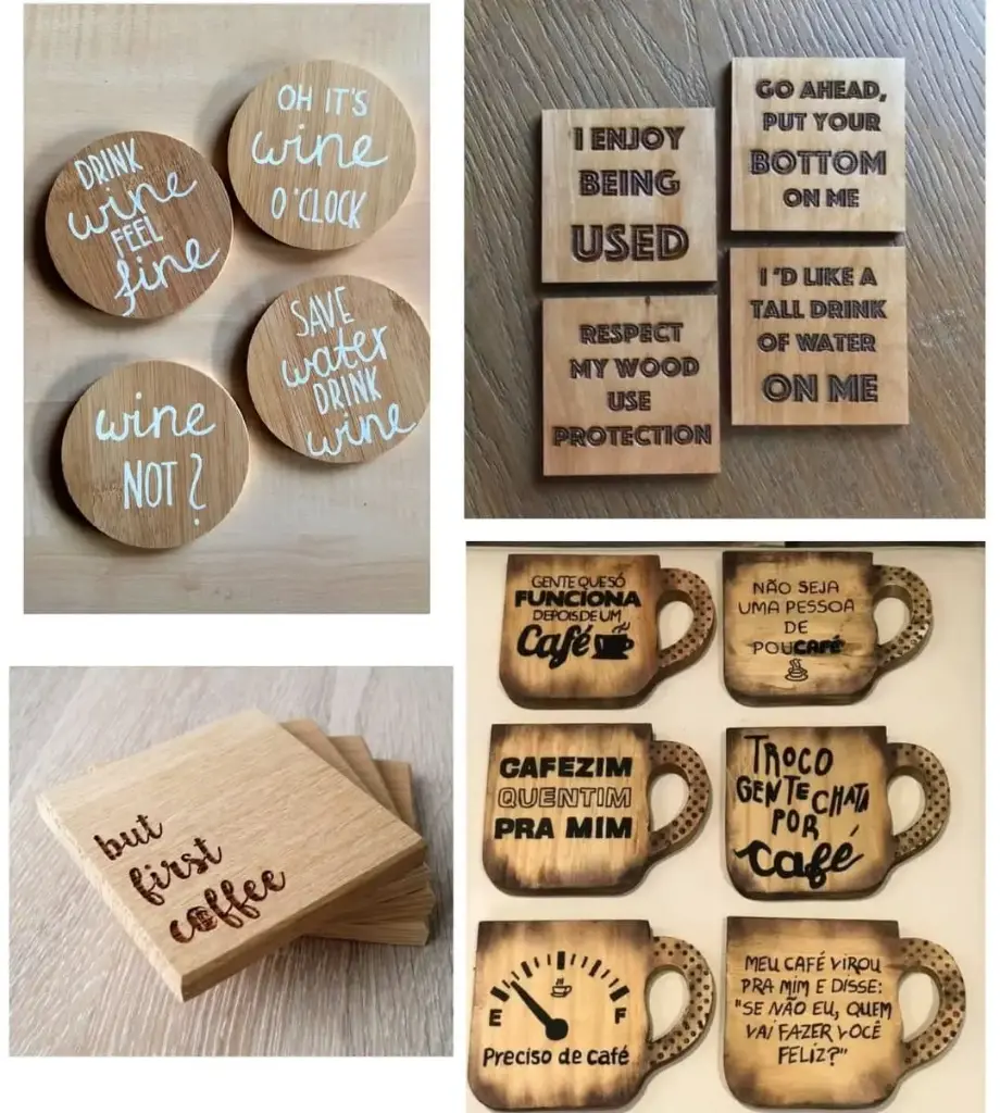 [SB-1118] Wooden Coaster