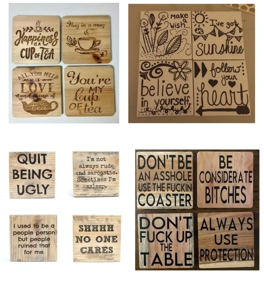 [SB-1120] Wooden Coaster