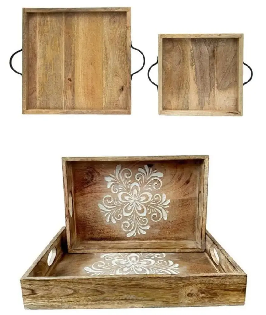 [SB-1123] Wooden Trays