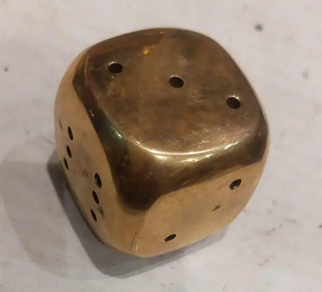 [SB-1139] Brass Playing Dice