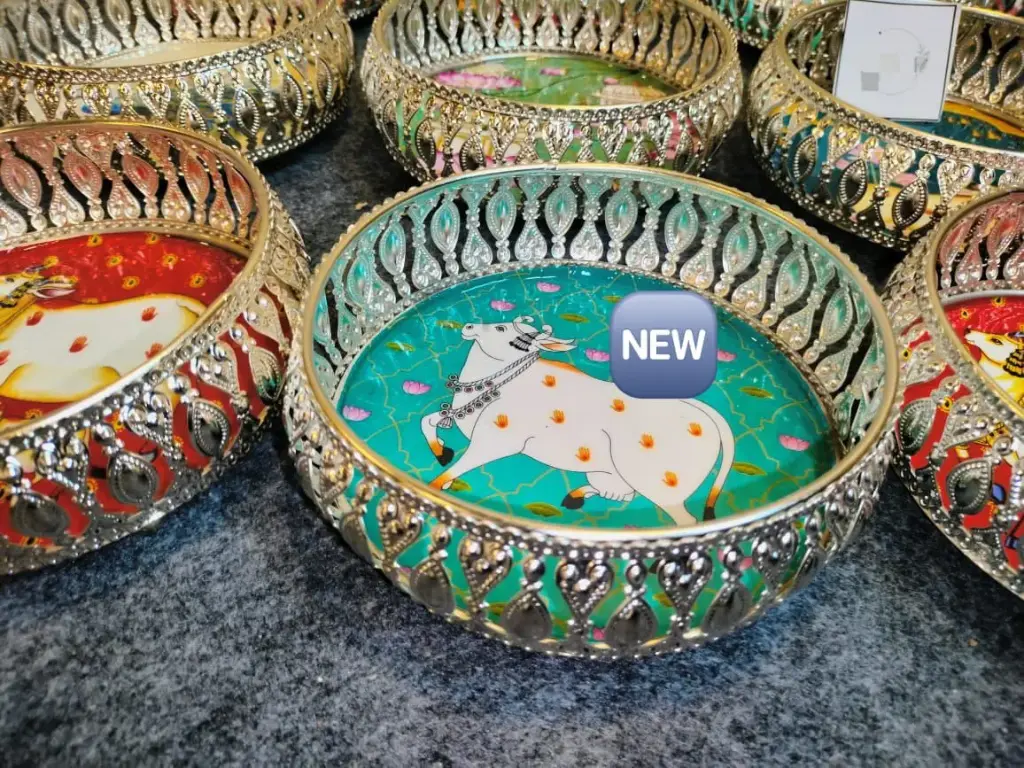 [SB-1159] Pichwai Art Trays