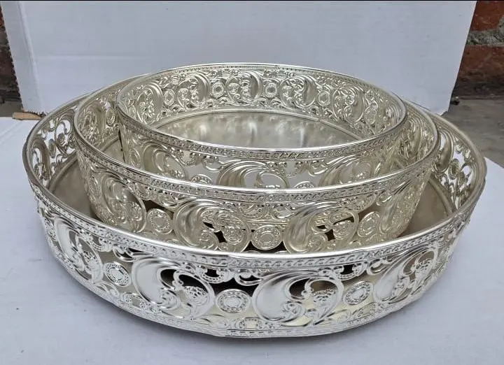 [SB-1188] Silver Plated Bowl Decor