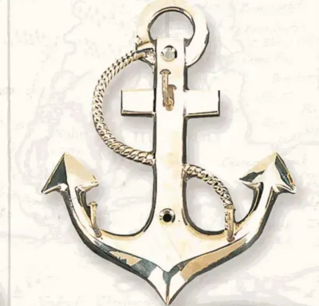 Anchor Brass Keyring
