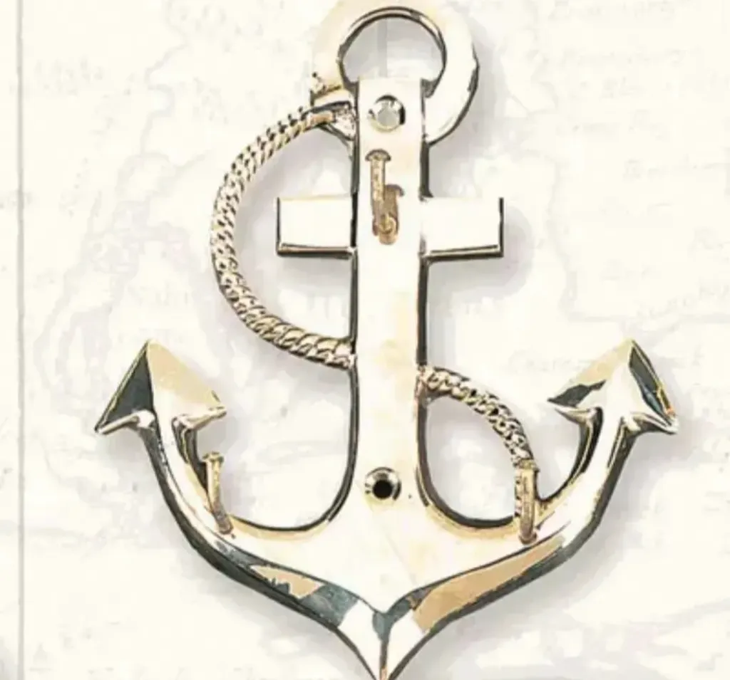 Anchor Brass Keychain
