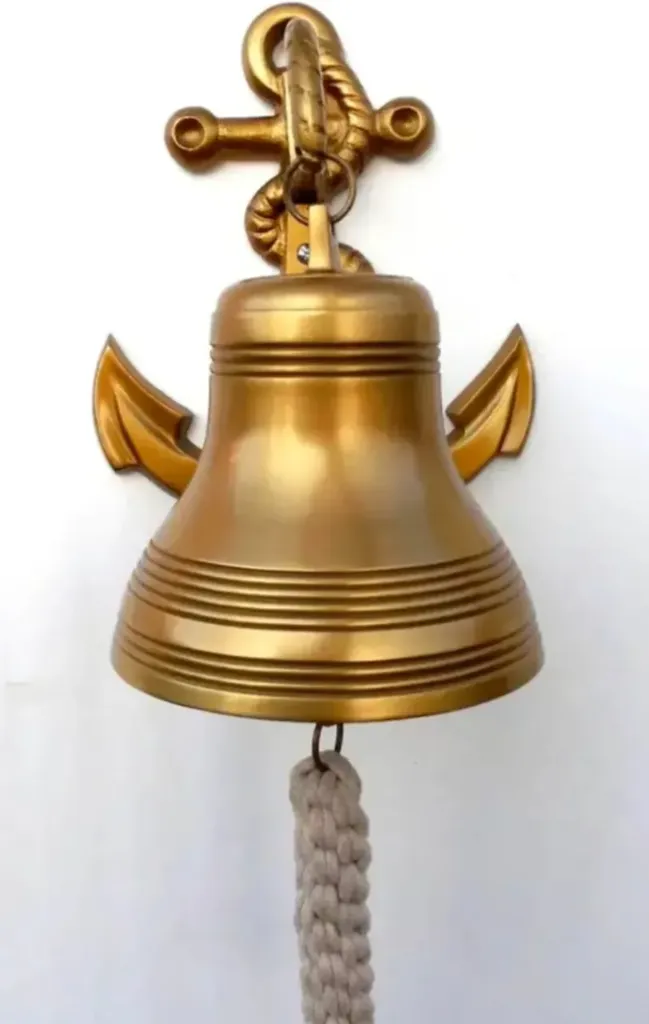 [SB-1361] Brass Bell with Anchor Design