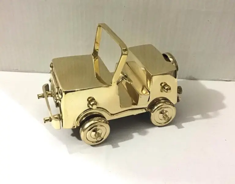 Brass Jeep Decor