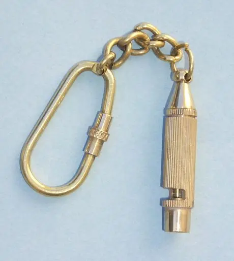 Brass Whistle Keychain