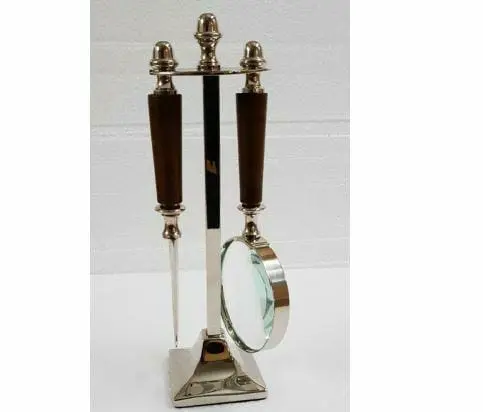 Magnifying Glass and Letter Opener Desk Set