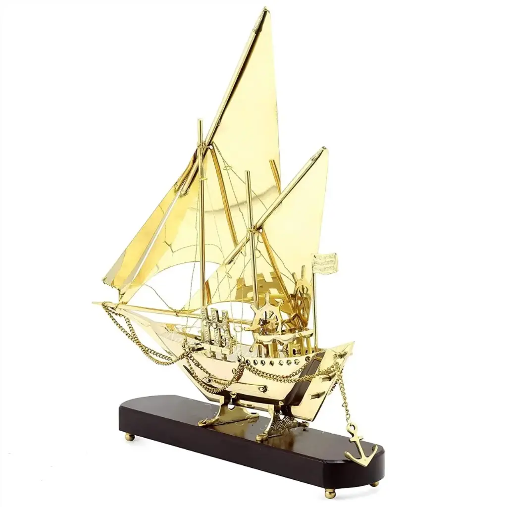 [SB-1414] Brass Ship Model Decor