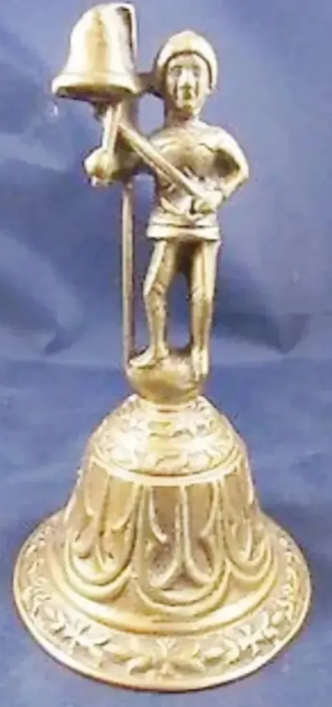 Vintage Brass Hand Bell Decor
