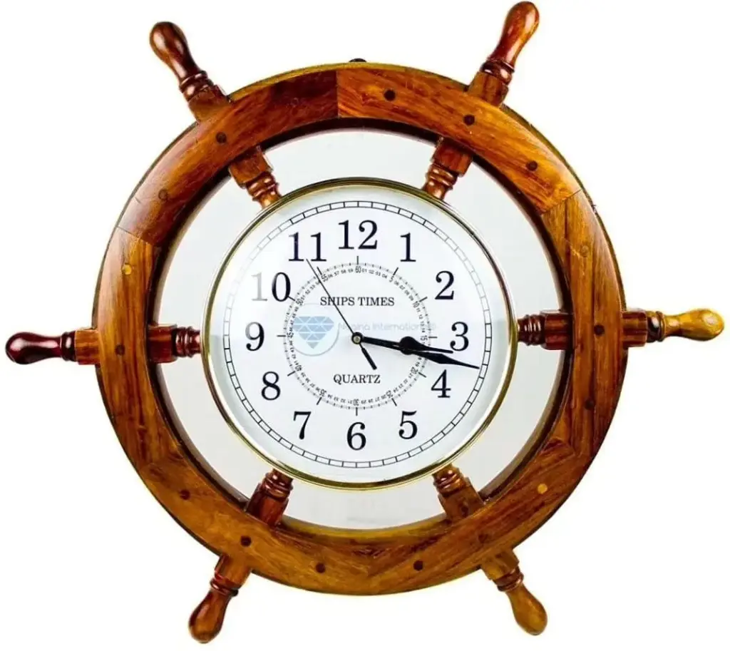 Ship Wheel clock (12")